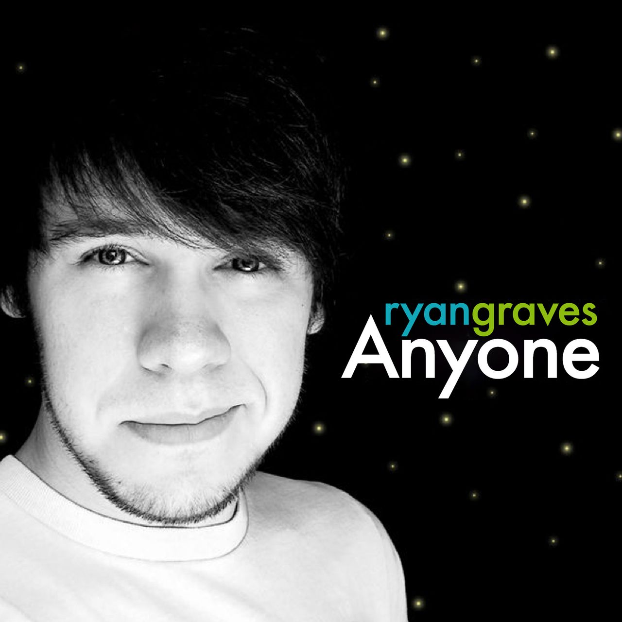 A photo of Ryan Graves set in front of a starlit sky